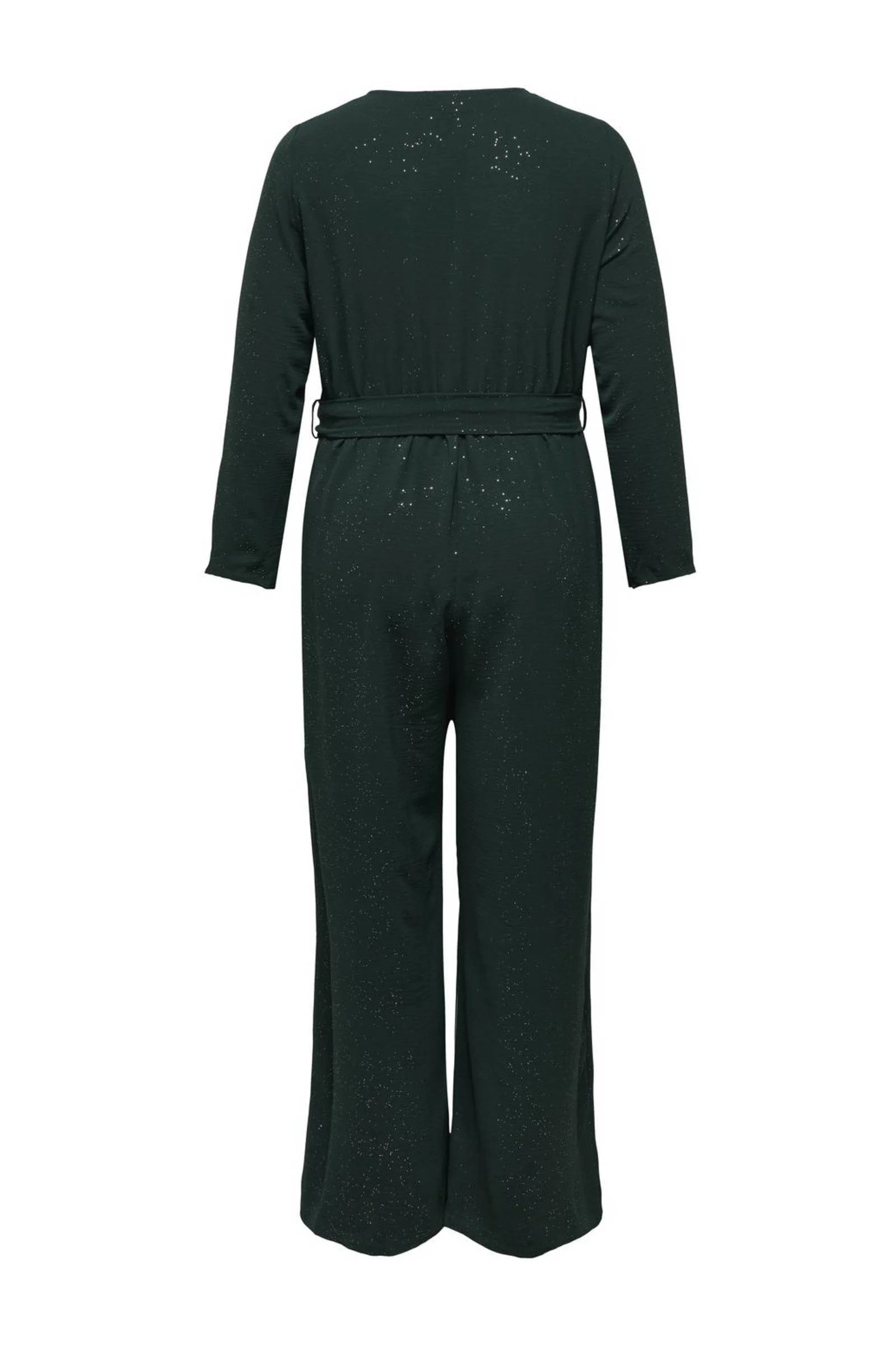 ONLY CARMAKOMA jumpsuit CARJOSEE met glitters donkergroen