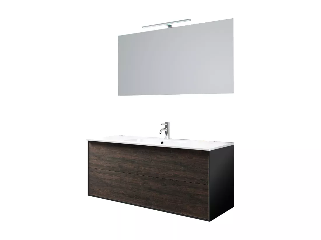 Ensemble de salle de bain 4 pièces IGEA brun foncé