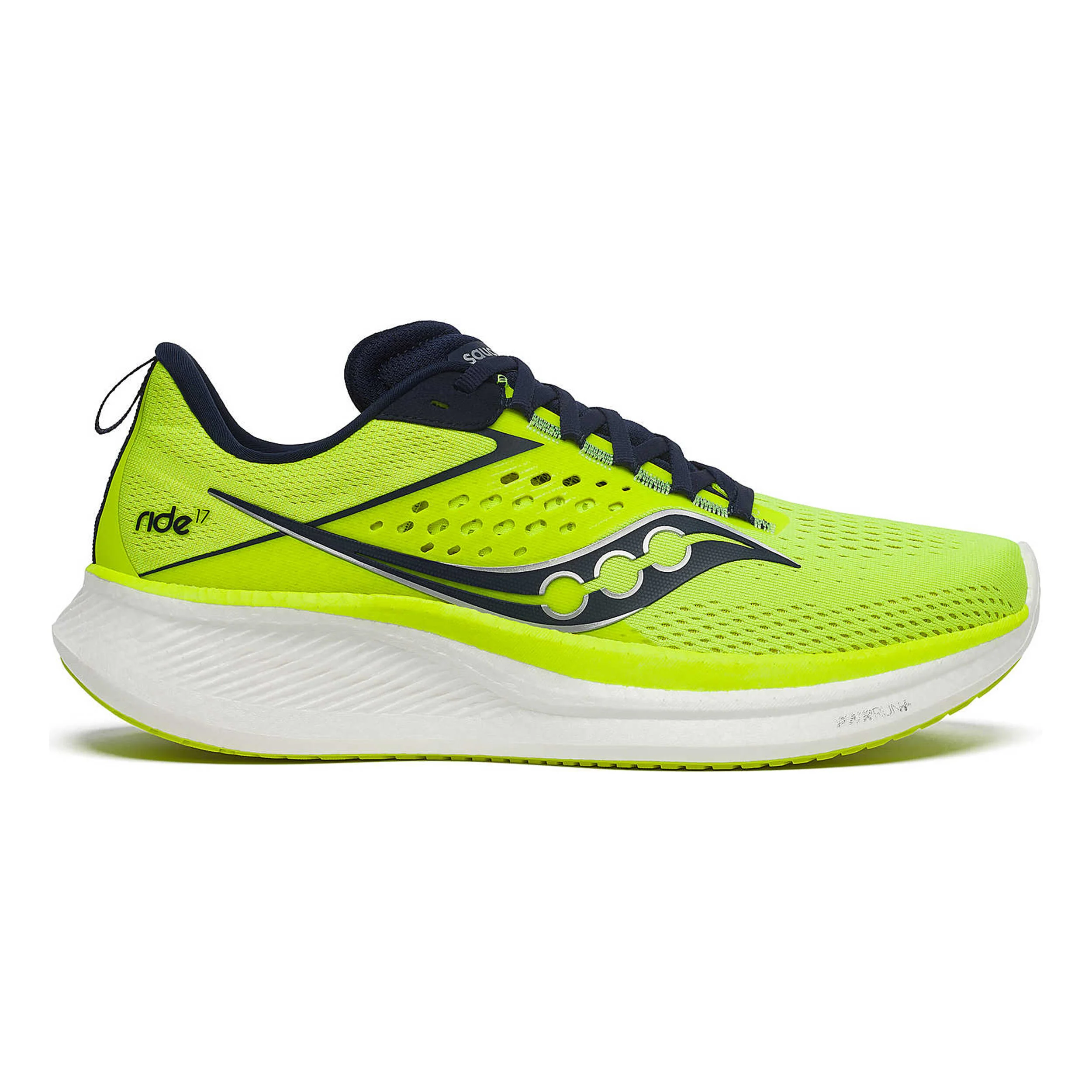 Saucony Ride 17 Chaussure De Running Sans Stabilisateurs Hommes - Jaune Citron , Bleu