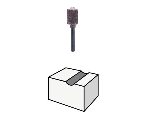 Dremel schuurband met schacht, Ø 6,4 mm, korrel 60 (430) 2-pack