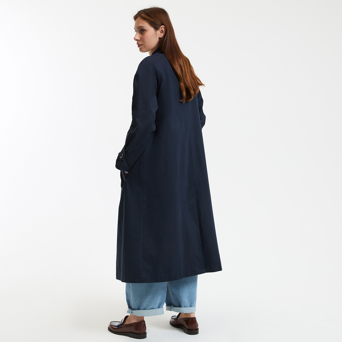 COLEÇÕES LA REDOUTE<br>Trench coat oversized com botões, modelo Signature MAURICE
