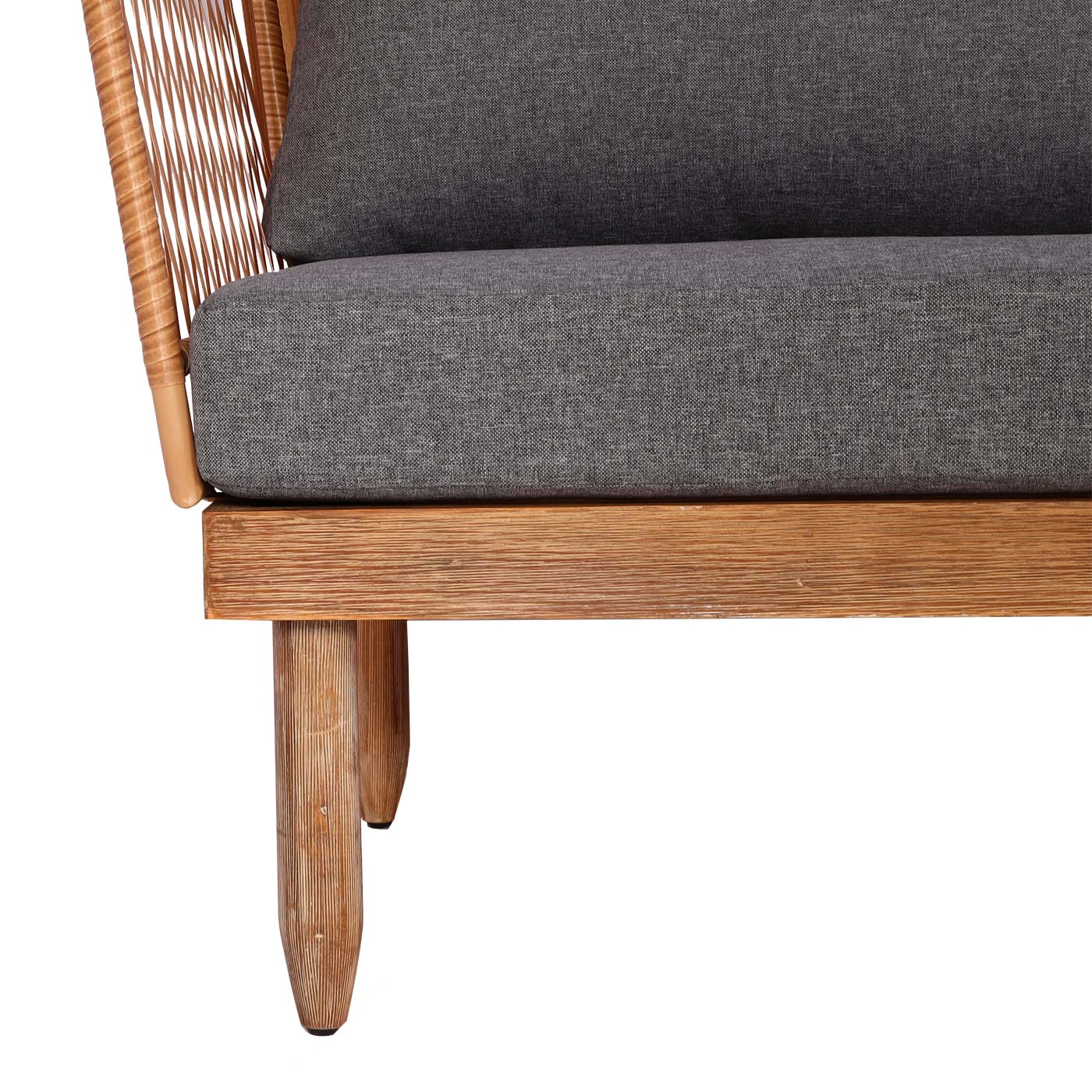 Garten-Garnitur MCW-L29, Garnitur Sitzgruppe Lounge-Set Sofa, Akazie Holz MVG-zertifiziert ~ dunkelgrau