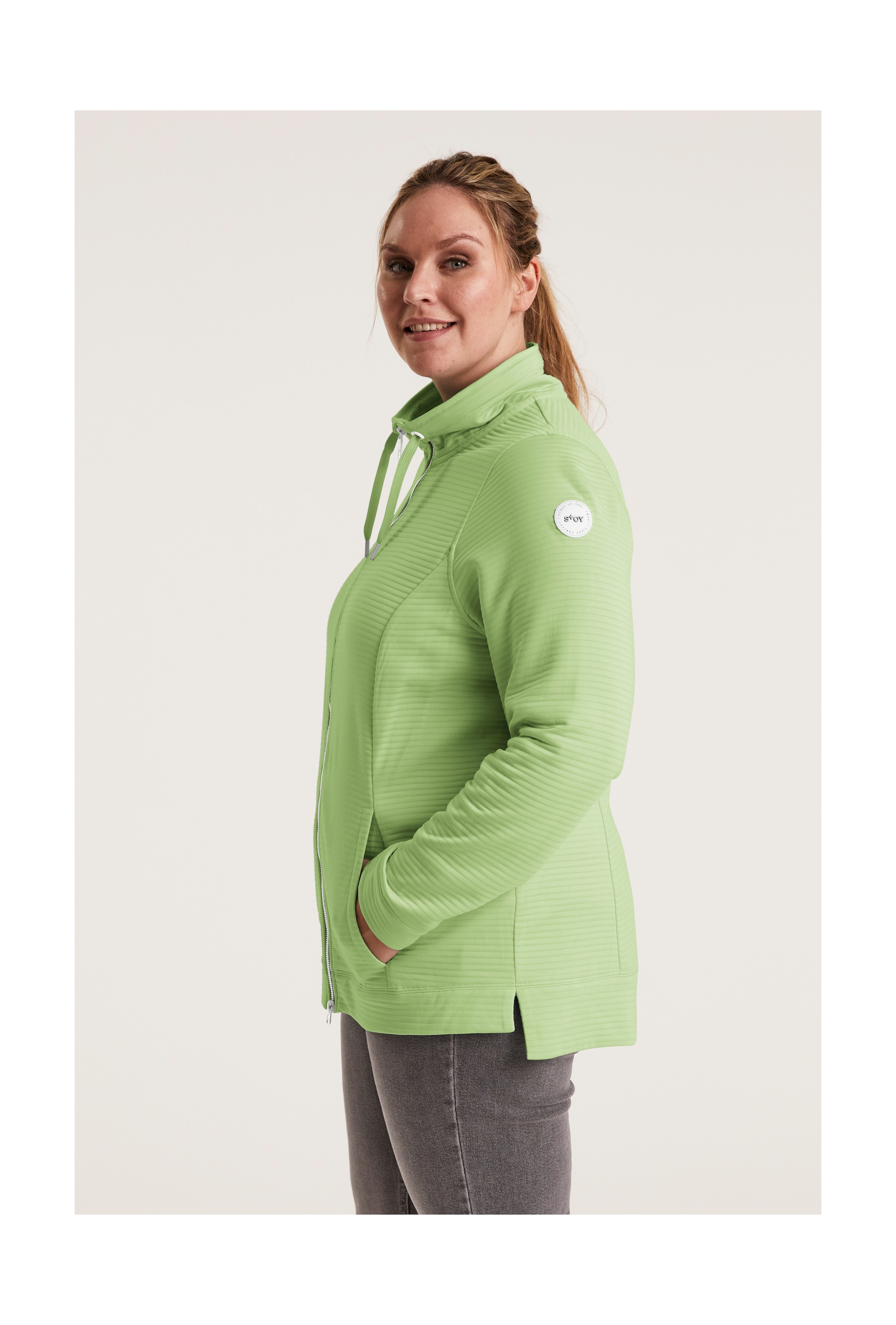 STOY Strickjacke »STS 13 WMN FLX JCKT« Leichte Powerstretchjacke mit 4-Wege-Stretch und Kinnschutz
