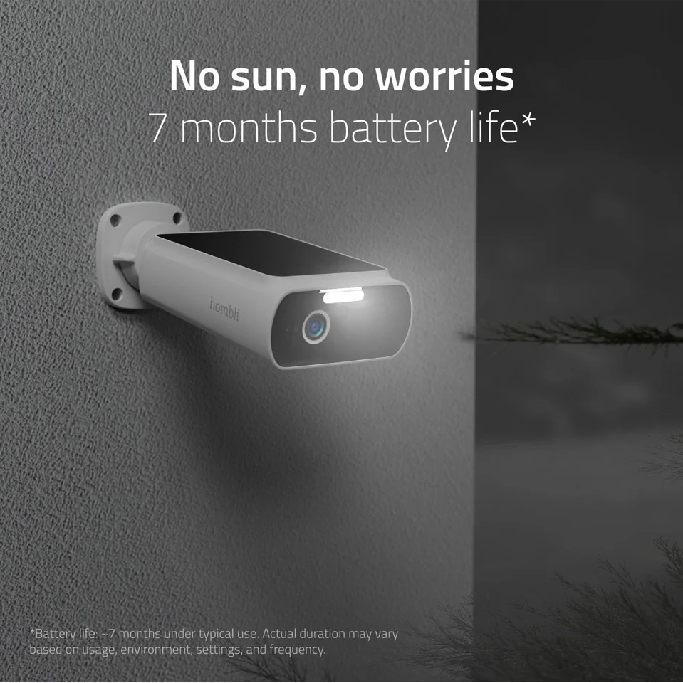 Hombli - Smart Solar Cam 2K, Hvid