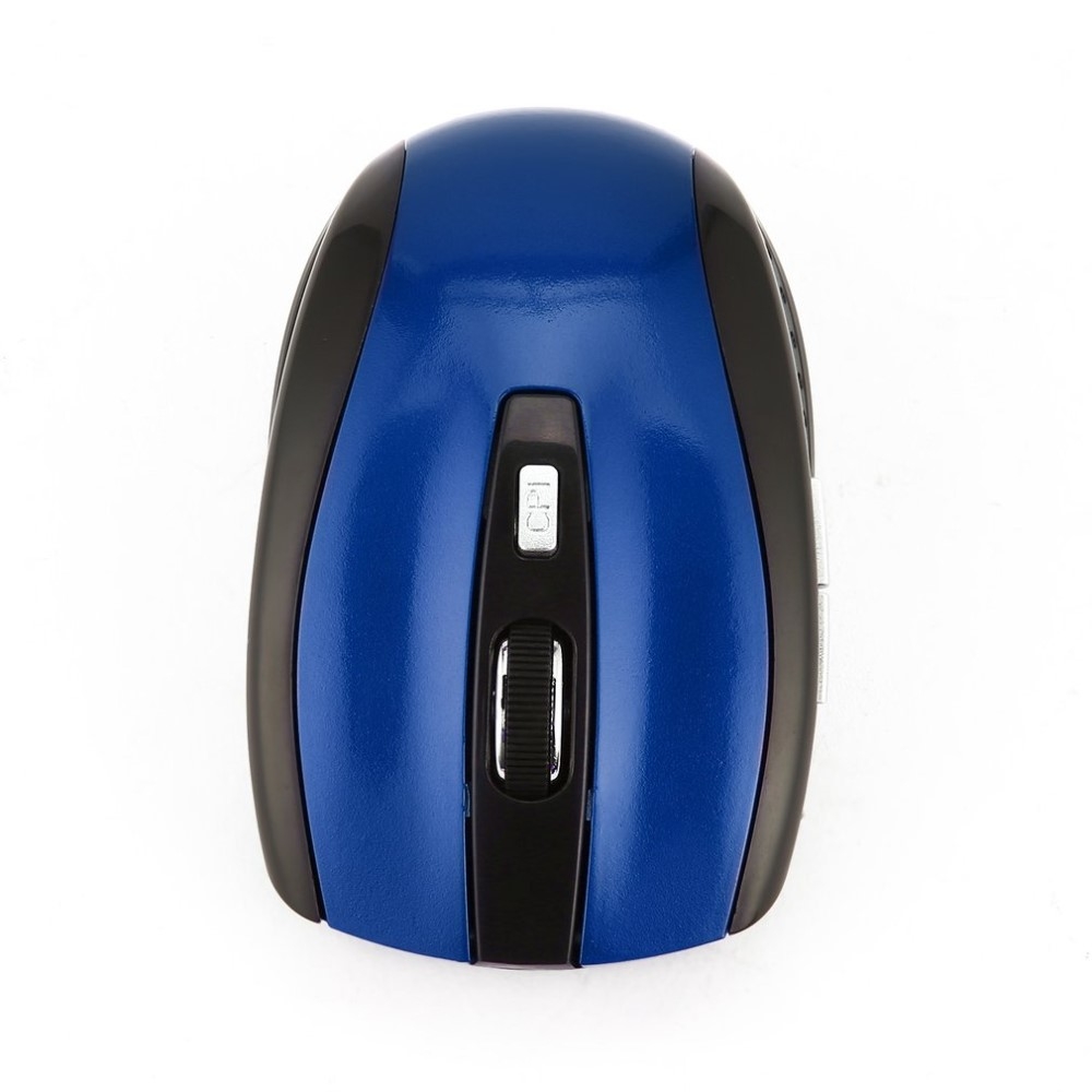 Ergonomische 2.4 GHz Optische Wireless Funk Maus 1600 DPI Schnurlos   USB Dongle - Blau