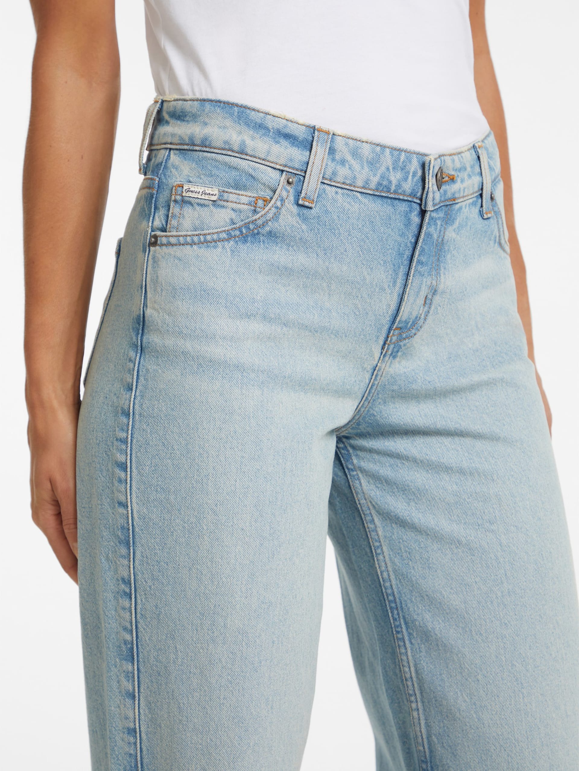 Calça jeans G11 de perna larga