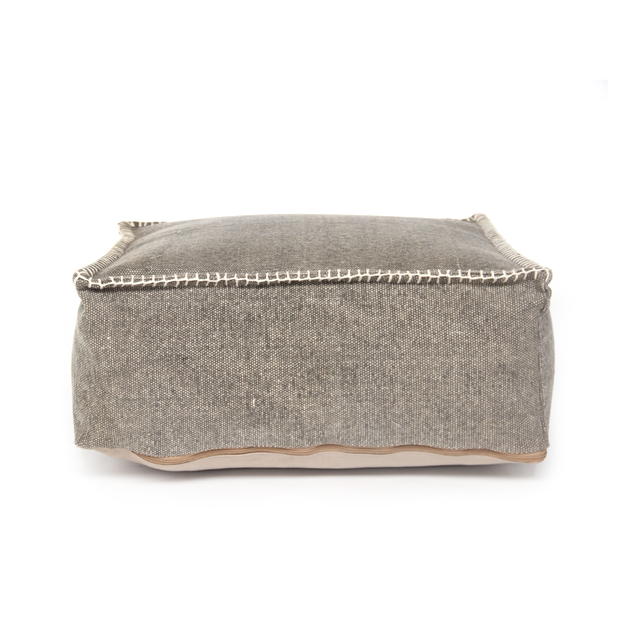 Sitzpouf, grau, T 60 cm, B 60 cm, H 25 cm von fischer's lagerhaus