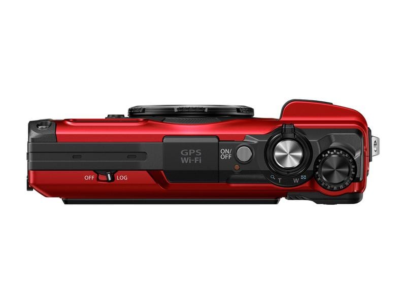 OM-System Fotokamera TG-7 Rot Entwickelt für Adrenalinjunkies, die schnelle Action unter extremen Bedingungen festhalten wollen