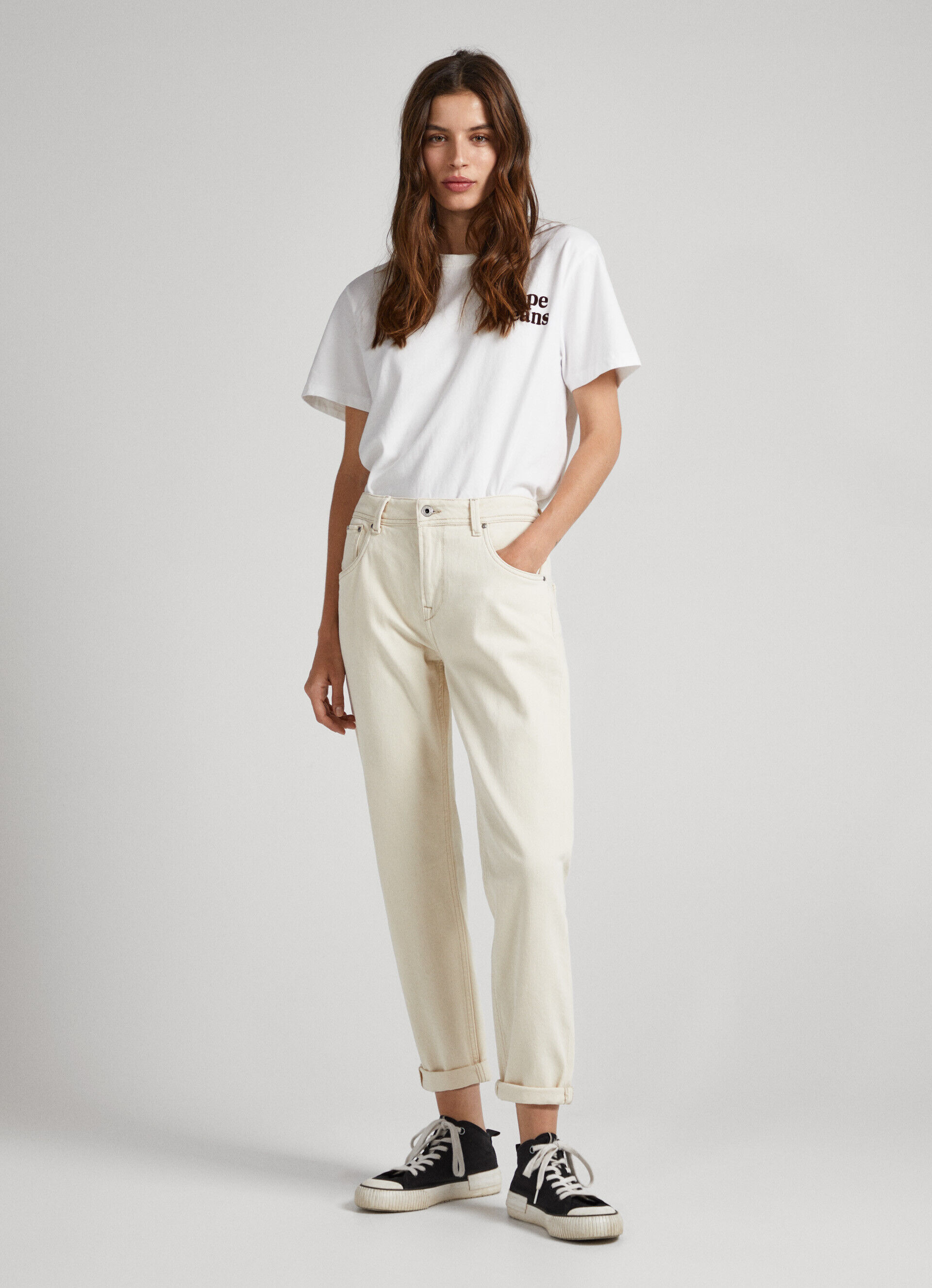 JEANS VIOLET FIT RELAXED TIRO ALTO - denim