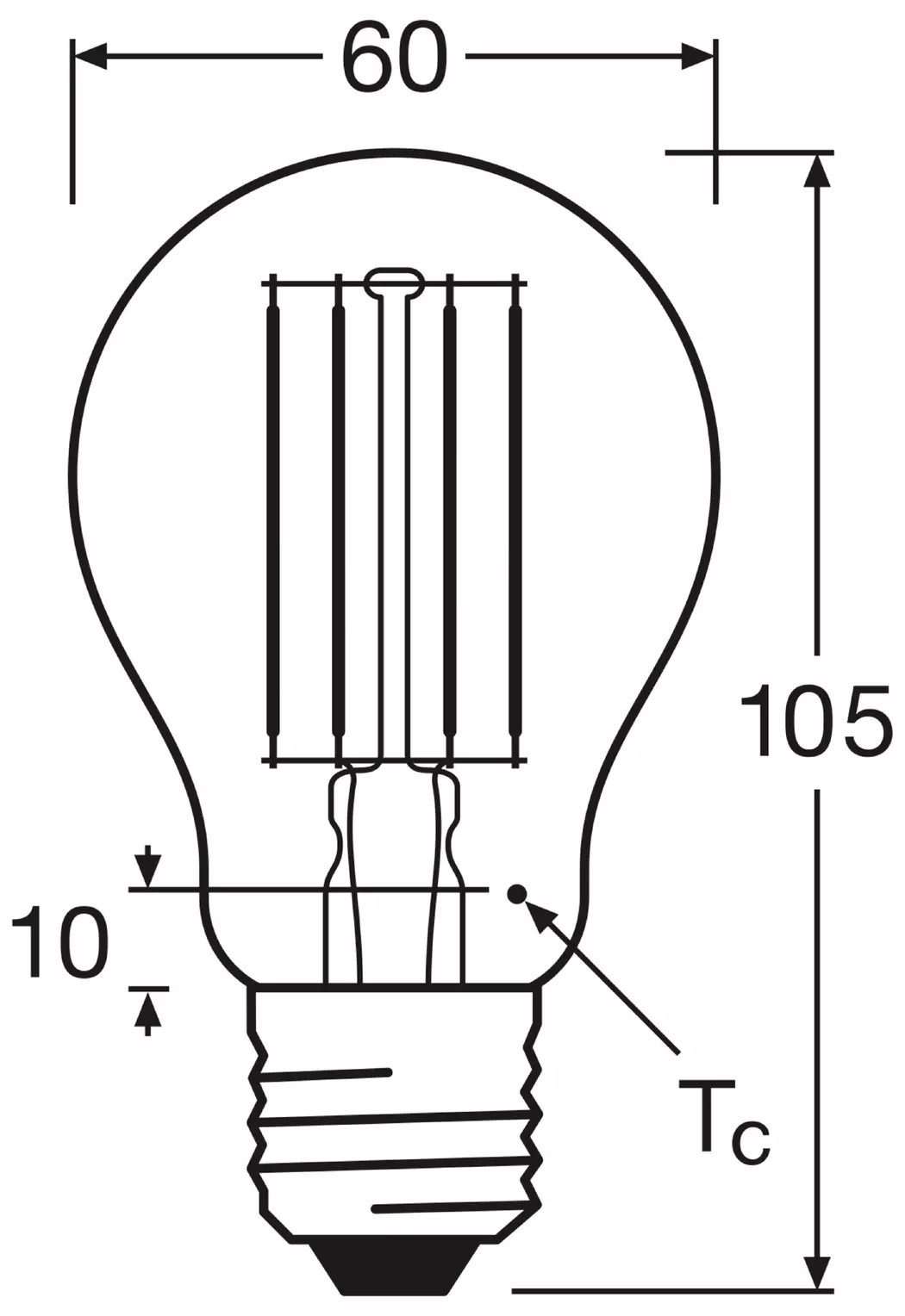 LED-Birne E27/7,5 Watt/Energie D
