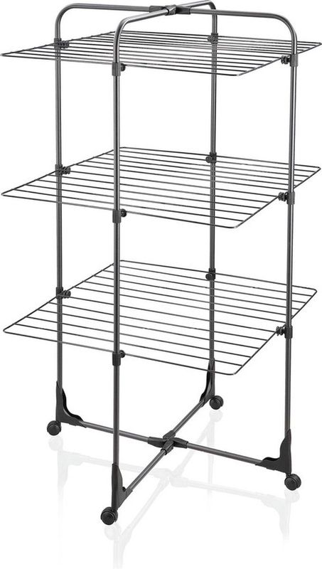Leifheit - Tower 270 - Droogrek - Zwart - Metalen Constructie - 27 Meter Drooglengte