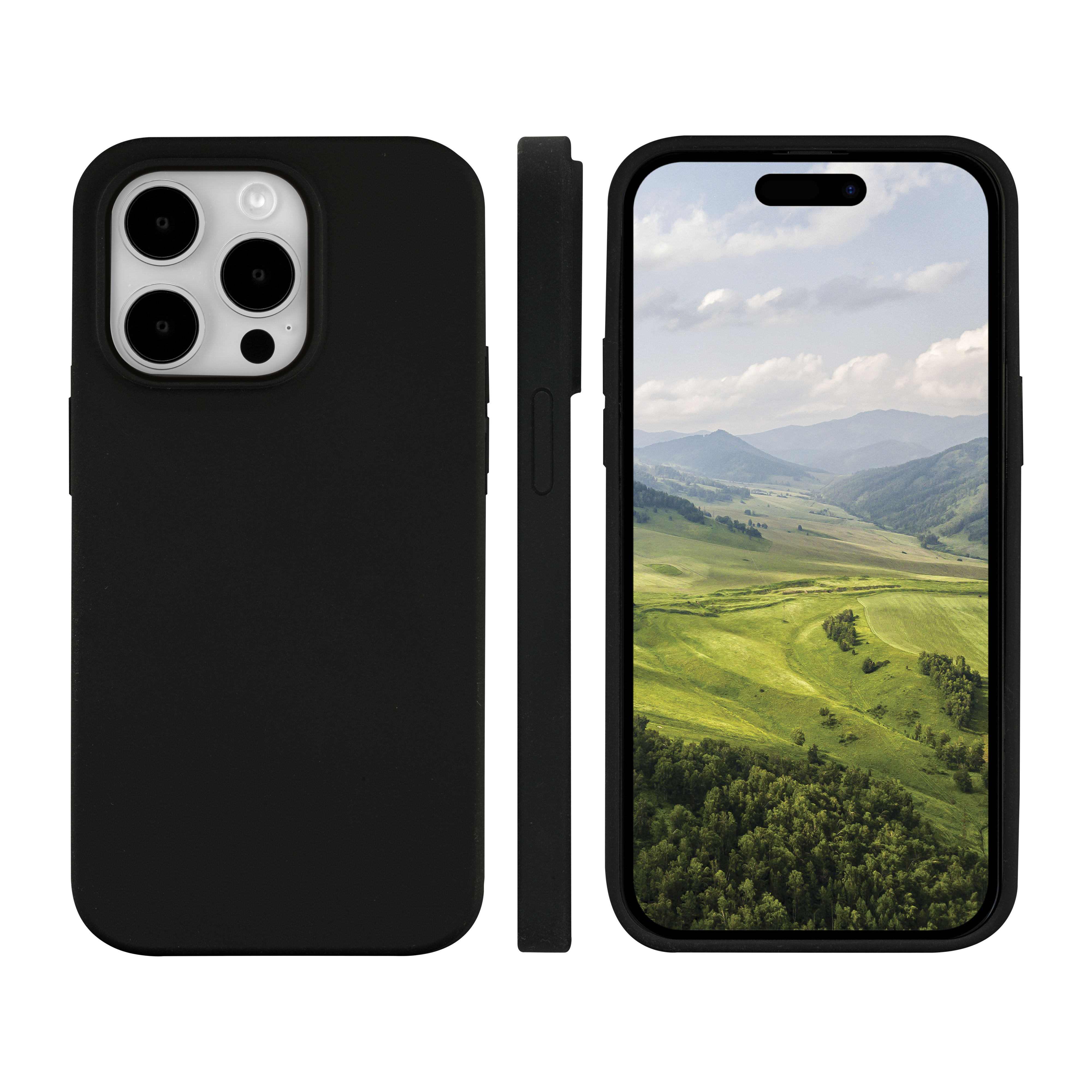 iPhone 15 Pro MagSafe Silikon Case Hülle Monaco Recycled (MO61NIBL1855) - Night Black
