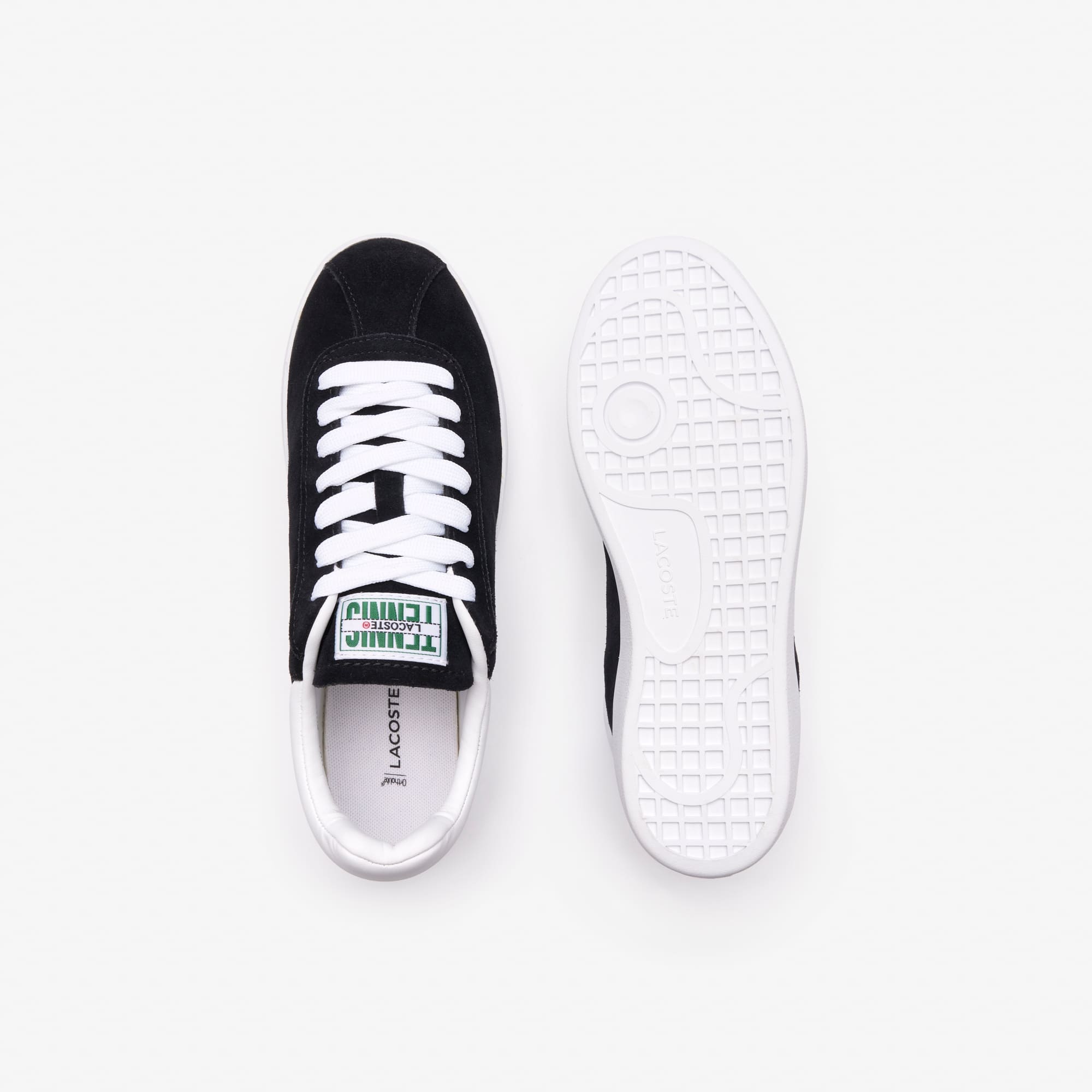 Sneakers Baseshot femme en cuir velours Sneakers - Noir - Lacoste - Femme