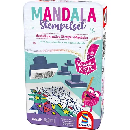 Schmidt Spiele Bring-Mich-Mit-Spiel in Metalldose - Kreativkiste Mandala Stempelset