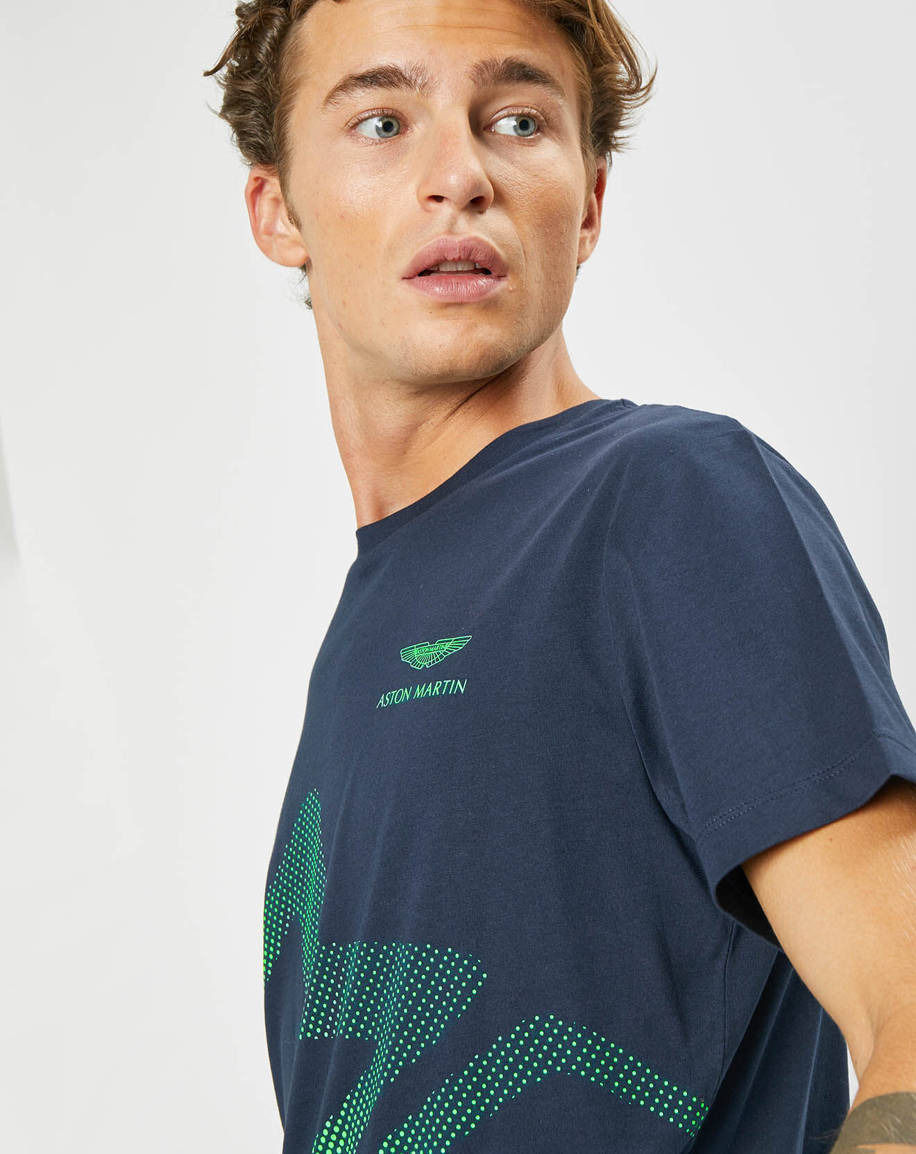 Hackett London T-Shirt Logo Aston Martin Racing bleu marine