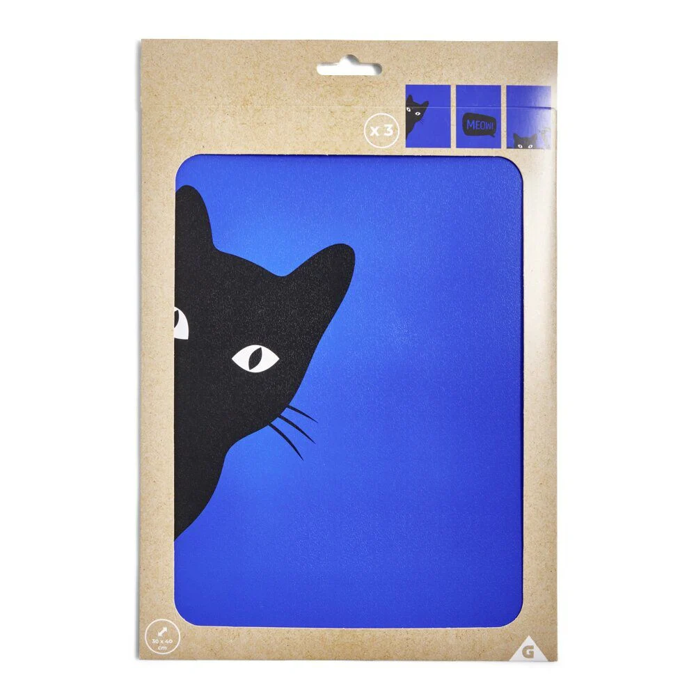 Affiche papier bleu et noir 30x40cm