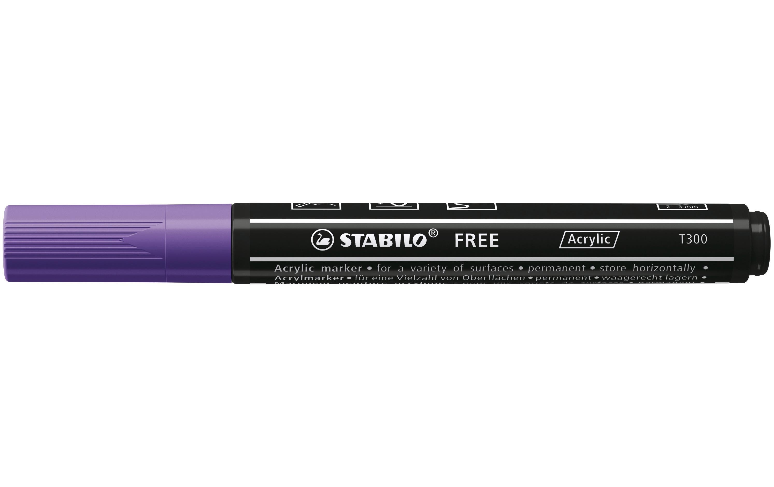 Acrylmarker Free Acrylic T300 ViolettMarker mit pigmentierter, wasserbasierter Tinte