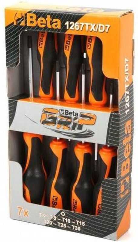 Beta Tools - 7-delige Schroevendraaier Set - Zwart en Oranje - Staal