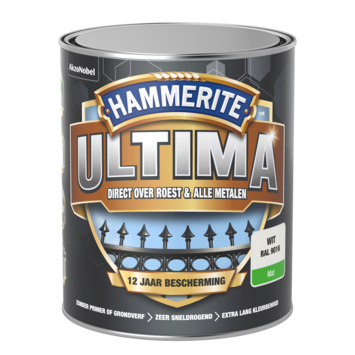 Hammerite Ultima matte metaallak 750ml wit RAL9016