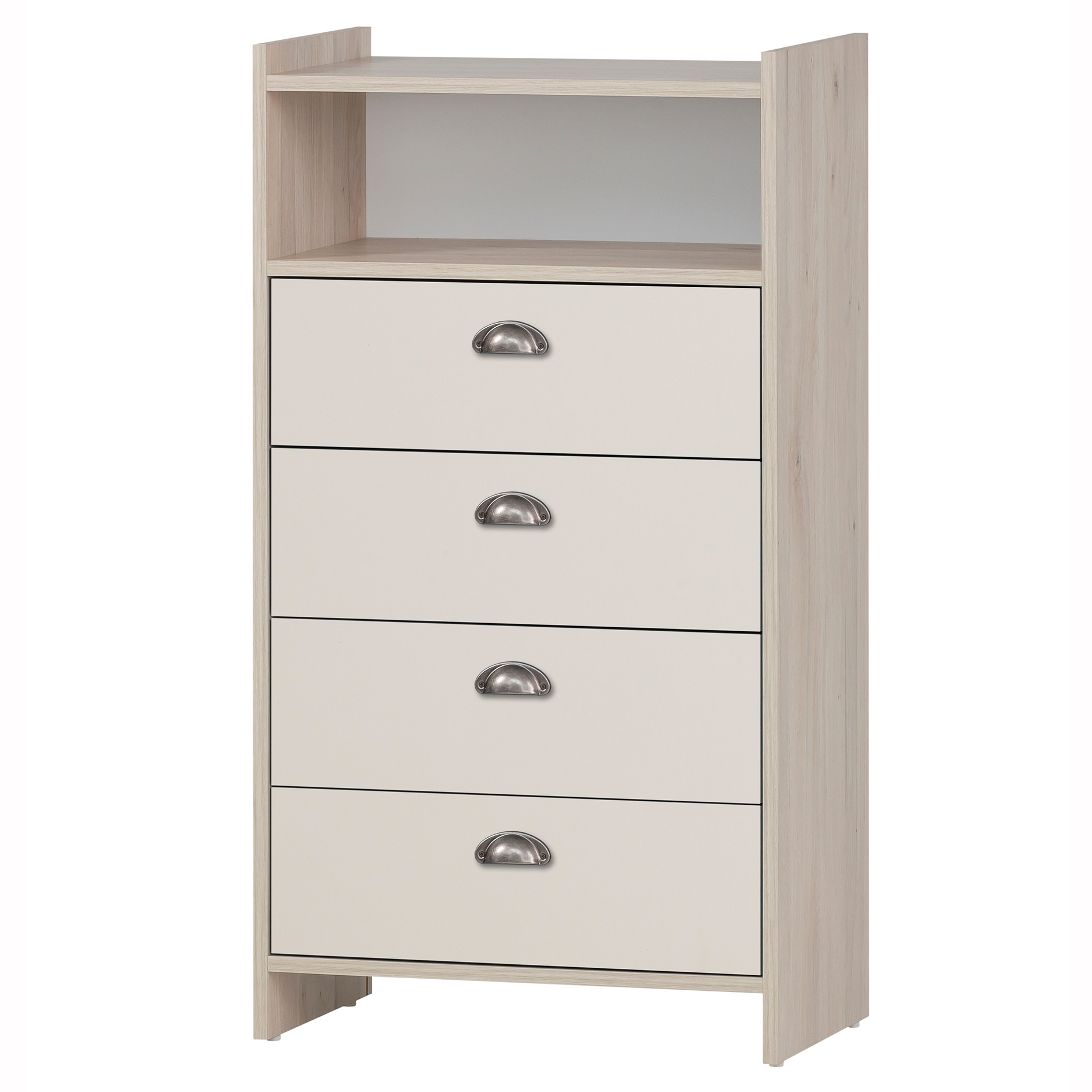 Highboard - cremebeige - Sandeiche - 60,1 cm