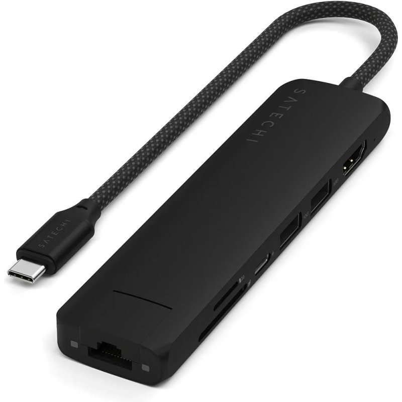 Satechi ST-P7SK hub & concentrateur USB Type-C 10000 Mbit/s Noir