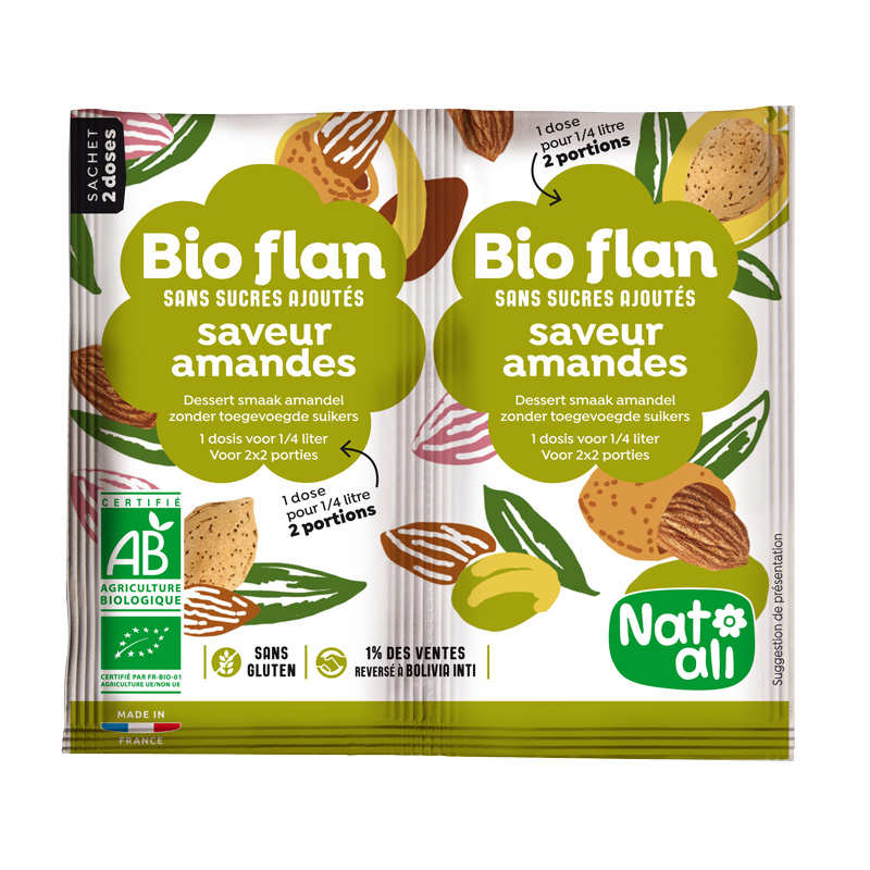 Bio Flan parfum amandes sans sucres ajoutés