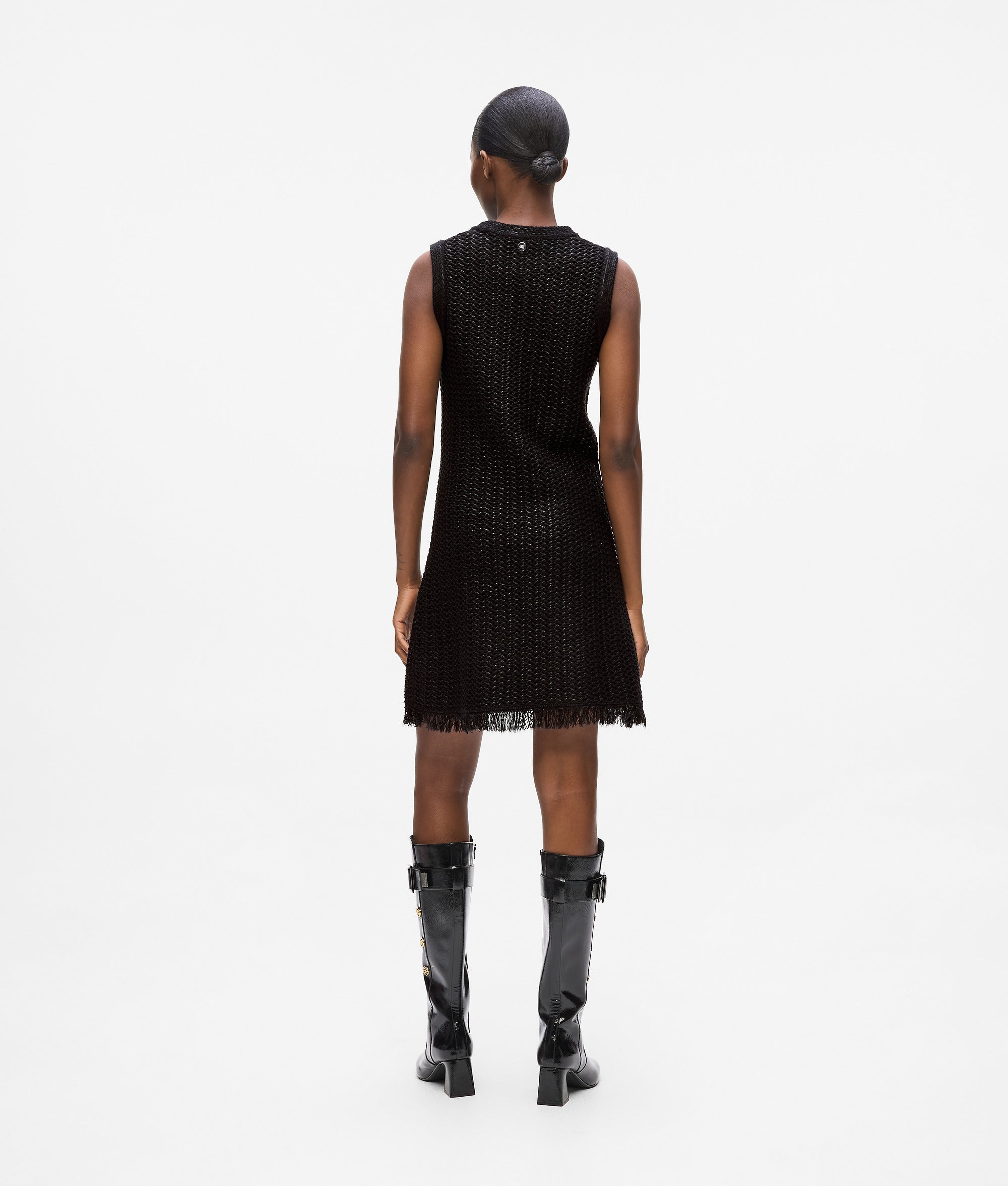 Getextureerde tricot jurk