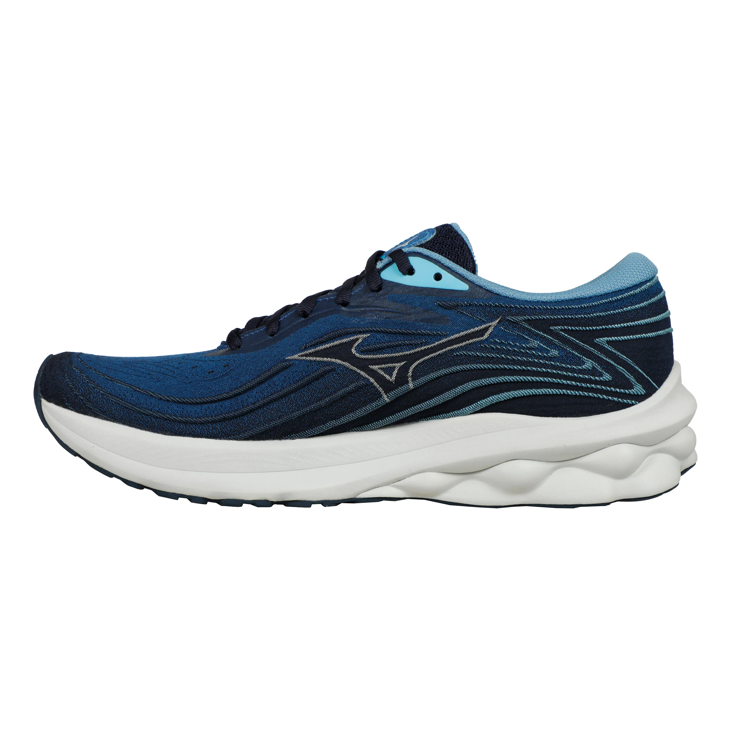 Mizuno Wave Skyrise 5 Chaussure De Running Sans Stabilisateurs Hommes - Bleu , Blanc