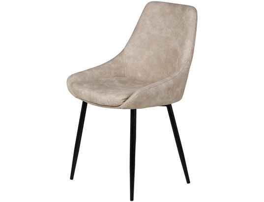 CONCEPT1 - Chaise Lot de 2 C. Bari beige effet daim