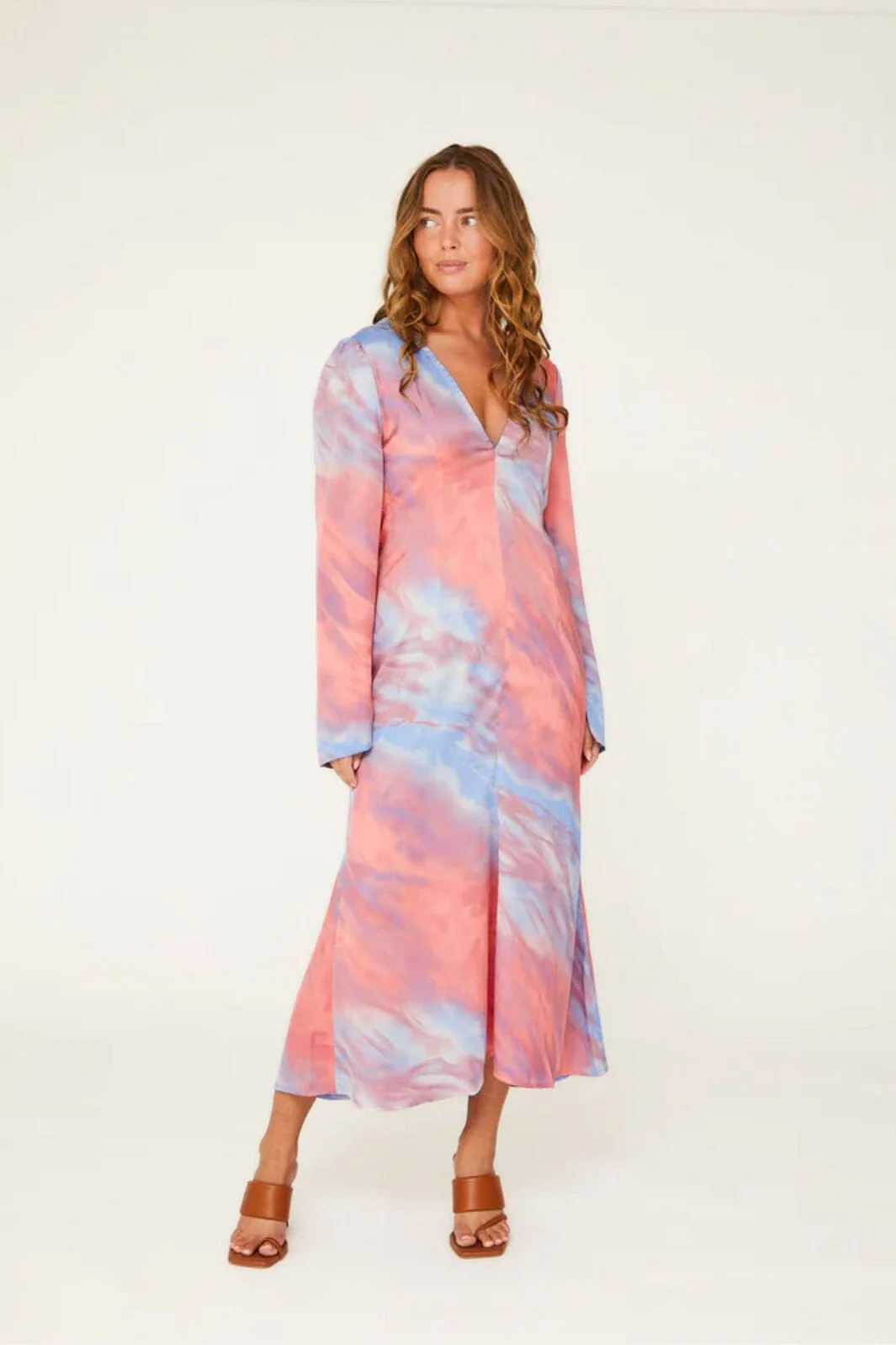 A-View Carina Dress 256 coral blue