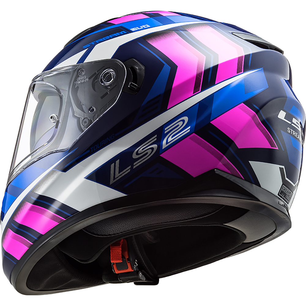LS2 - Casque FF320 Stream Loop Bleu / Rose fluo / Blanc