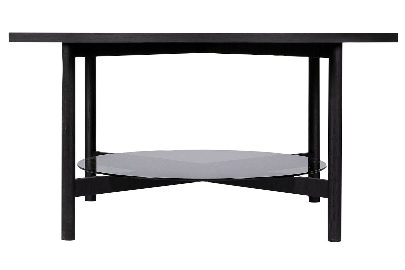 Mix sofabord Sortbeiset eikefinér. Ø90 cm