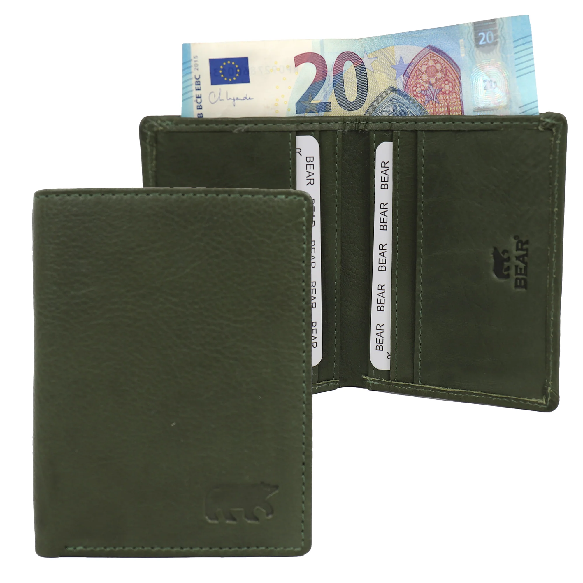 Bear Design Callisto Pelle Pasjeshouder Cas Groen CP7040