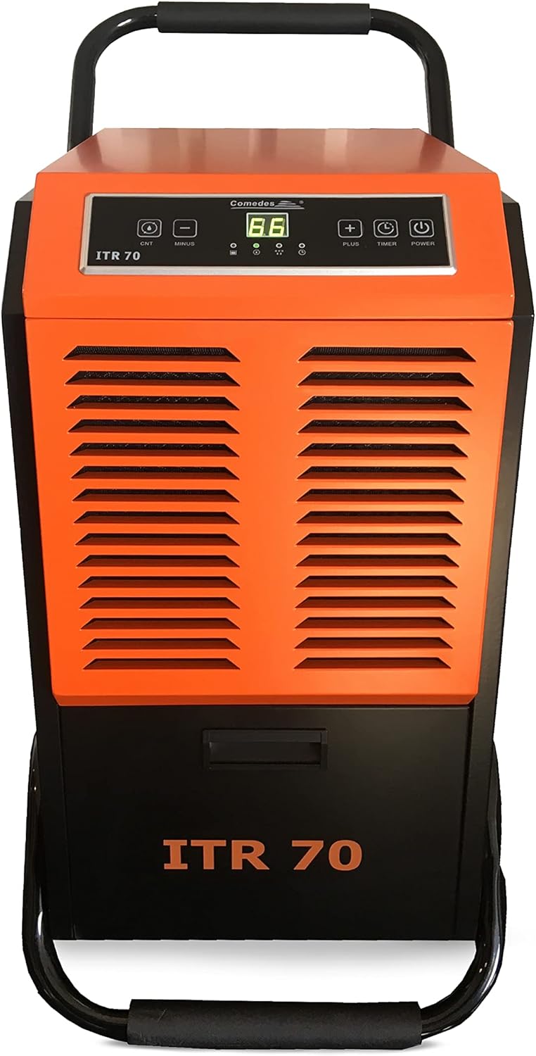 Comedes Bautrockner Luftentfeuchter ITR 70 (max.70 Liter / 24h) Geeignet für Räume und Keller bis 150m² / 345m³