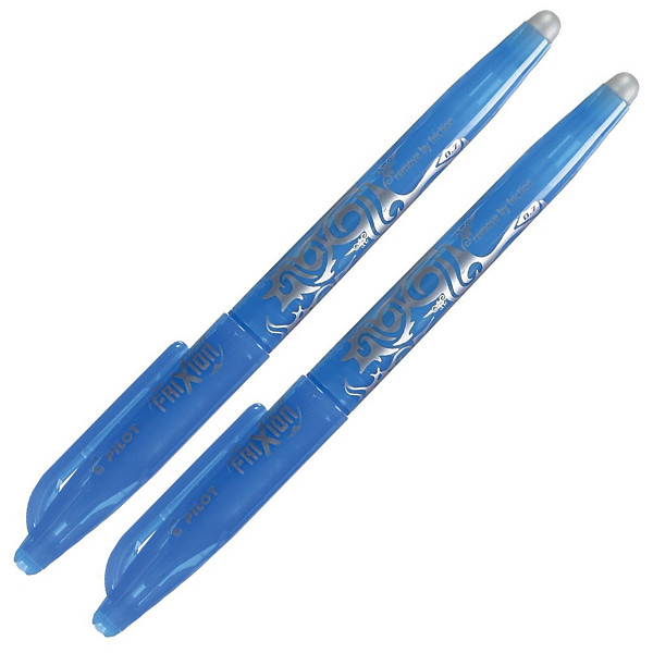 Stylo roller Pilot FriXion Ball effaçable coloris turquoise, lot de 2