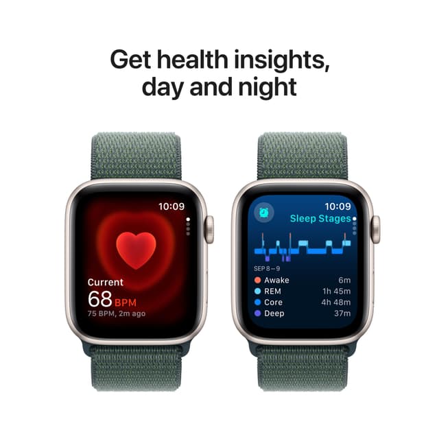 Apple Watch SE 2nd Gen 44mm LTE (Starlight Alu/Lake Green sport loop)