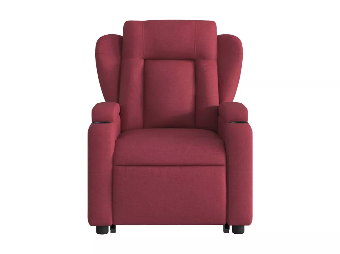 Fauteuil inclinable massant électrique Rouge bordeaux Tissu