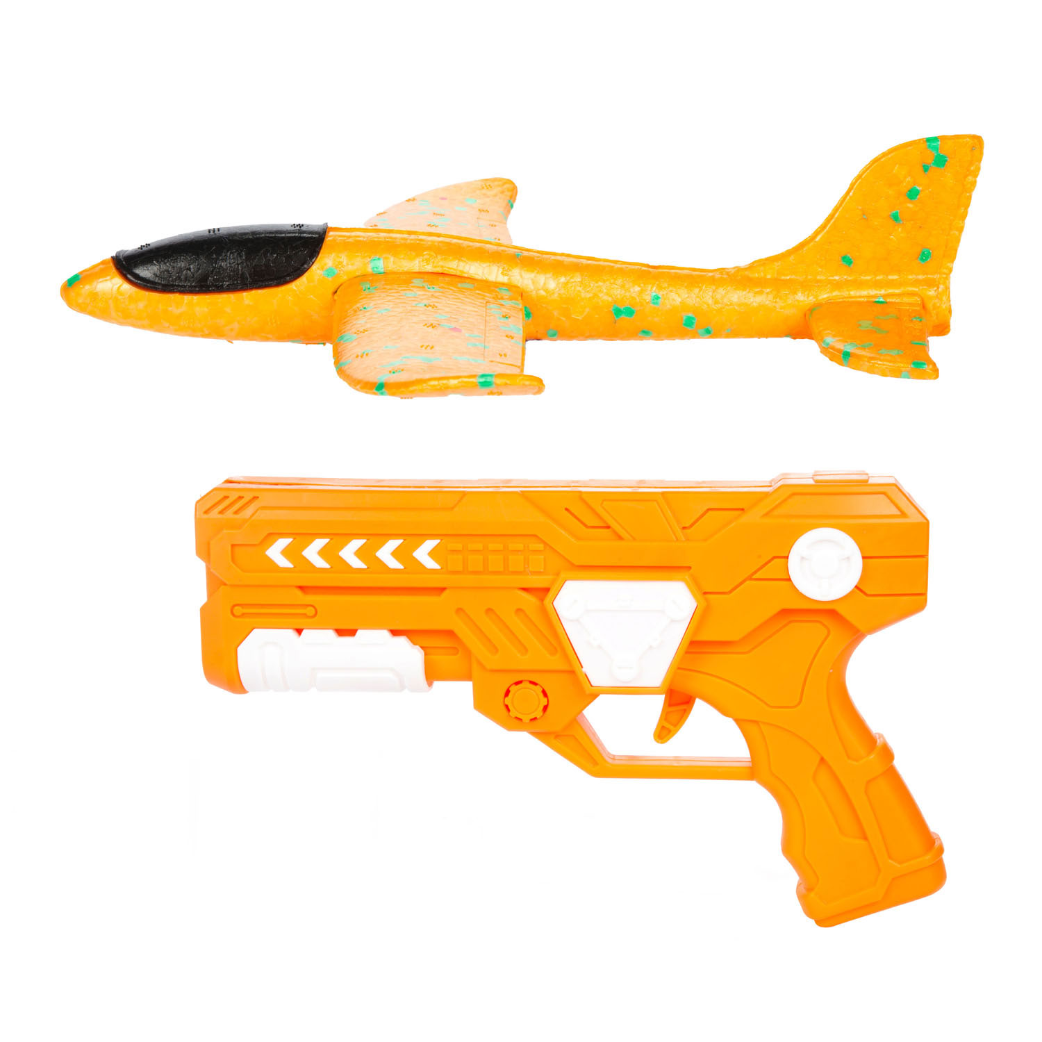 Air Foam Vliegtuig met Afschietpistool, 24cm