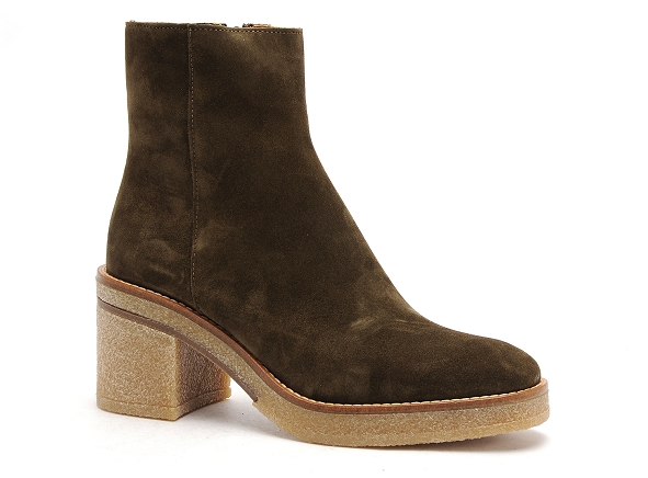 Alpe boots bottine talons femme 2626 kaki