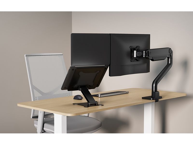 NEOMOUNTS Notebookständer DS20-740BL1 bis 5 kg – Schwarz Faltbarer Laptop-Ständer für Laptops von 11 bis 15