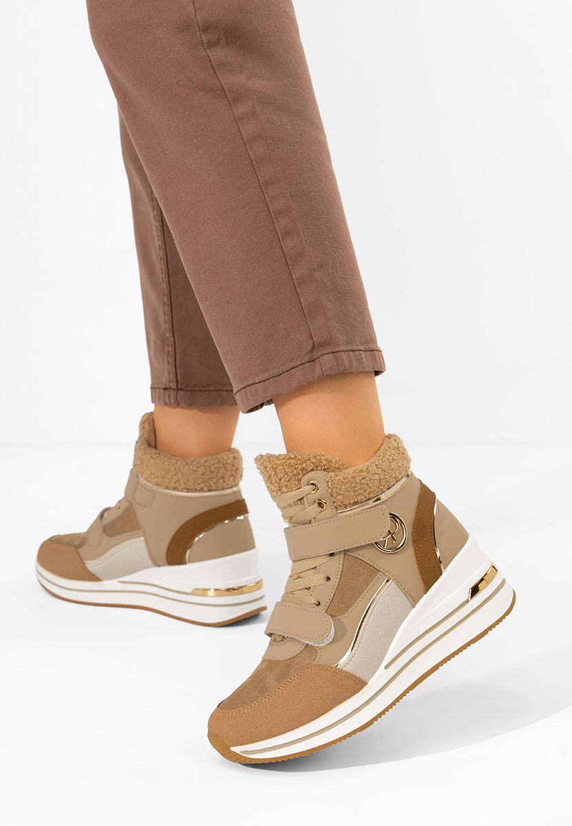 Baskets montantes kaki Velaris