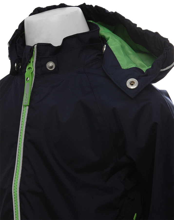 Regenjacke SOLID mit abnehmbarer Kapuze in marine