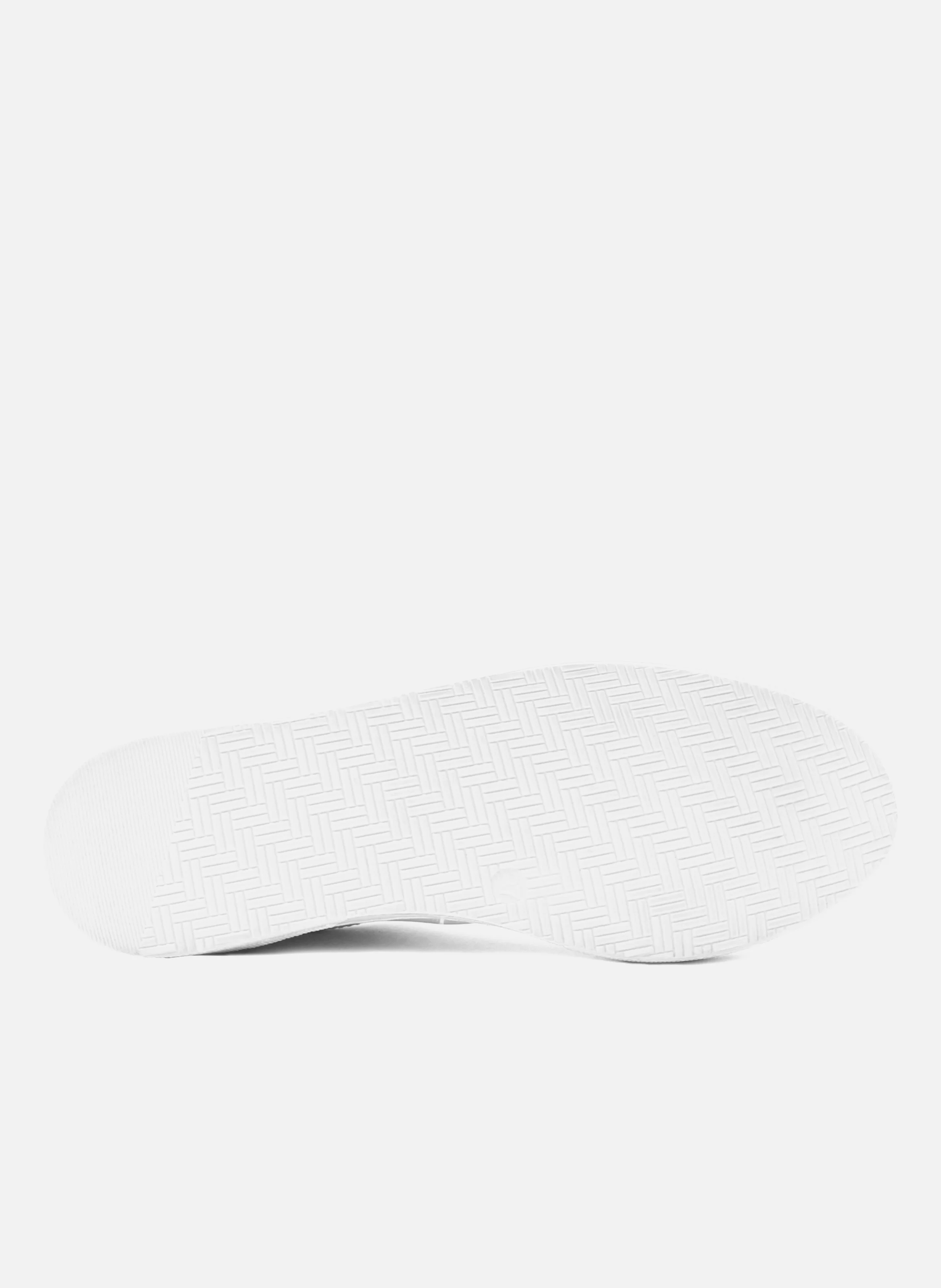 Tennis lacet cuir lisse | Blanc