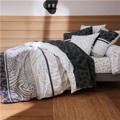 Linge de lit polycoton motif peau de bête
