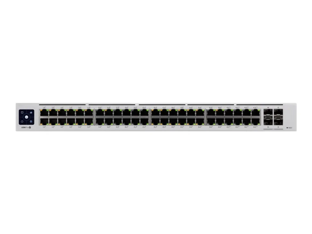 Ubiquiti UniFi Switch USW-PRO-48-POE - Switch - Administreret - 48 x 10/100/1000 (40 PoE , 8 PoE  )   4 x 10Gb Ethernet SFP  - monterbar på stativ - PoE   (600 W) - AC 120/230 V / DC 11,5/52 V