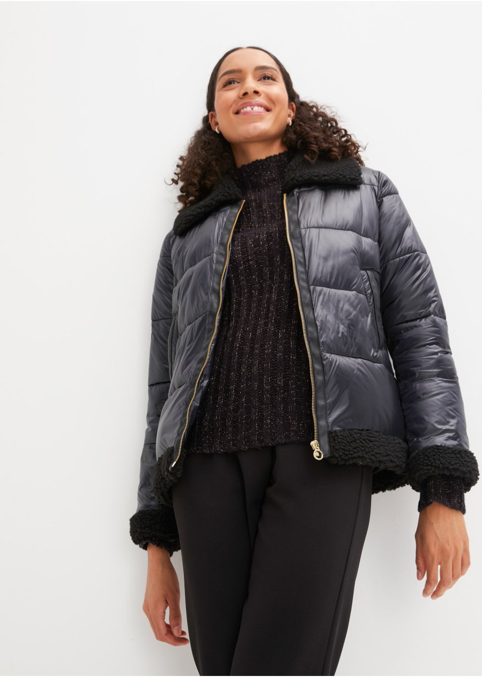 Veste matelassée en mix de matières