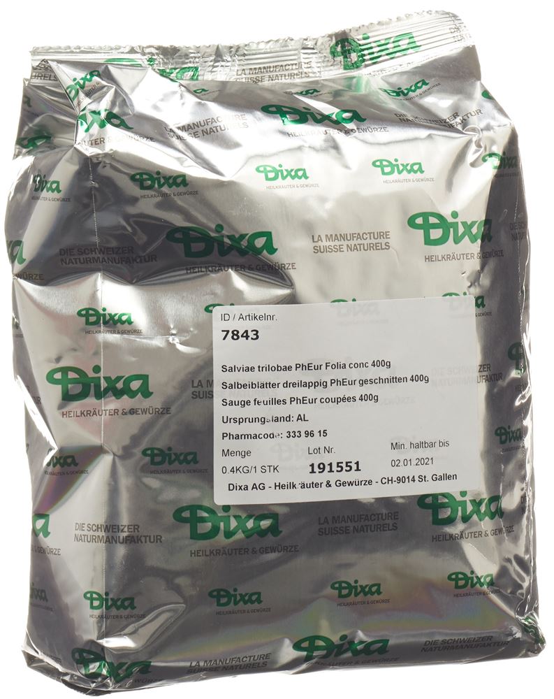 DIXA Salbeiblätter dreilappig PhEur geschnitten 400 g