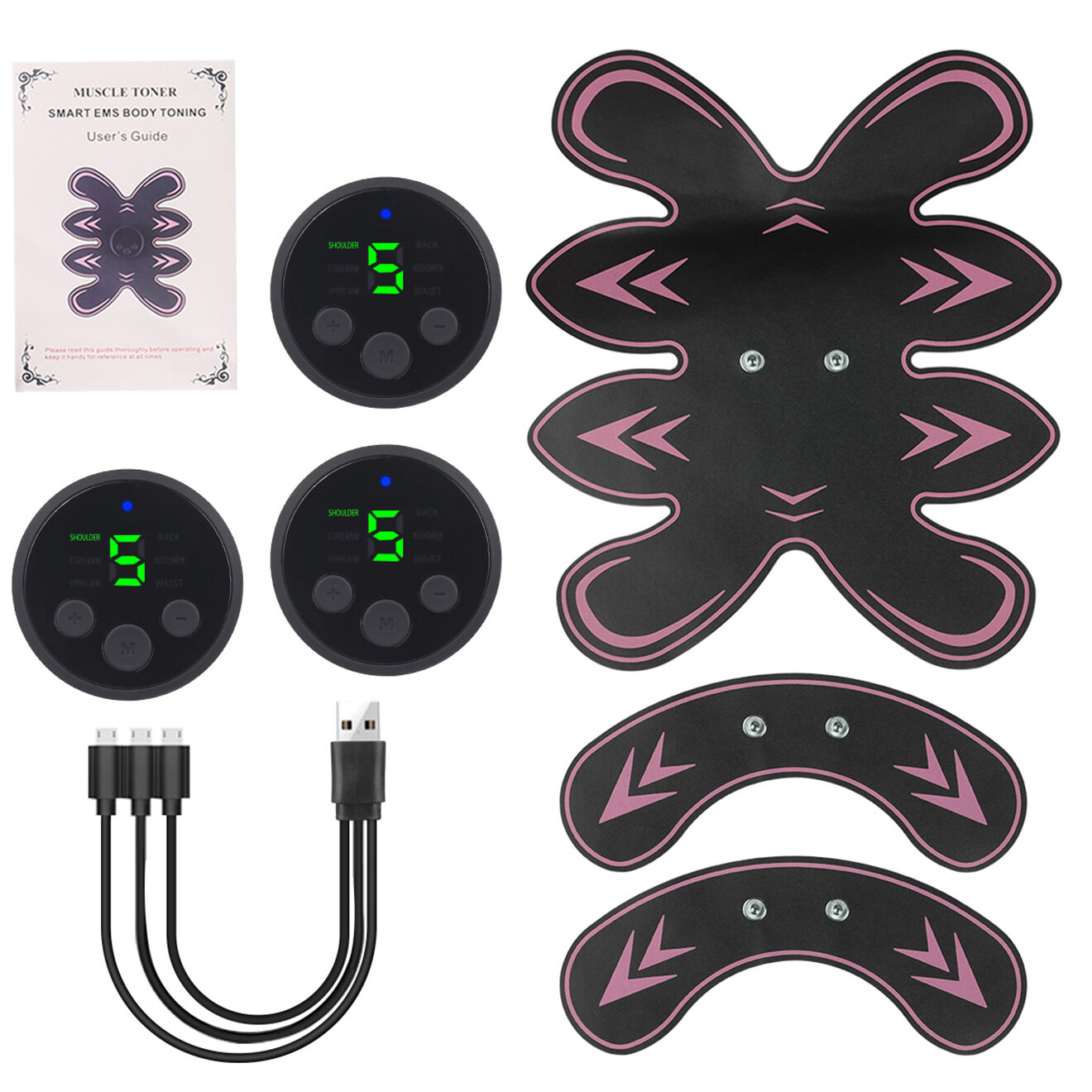 Onamaste Set de 3 électrostimulateurs musculaires violets
