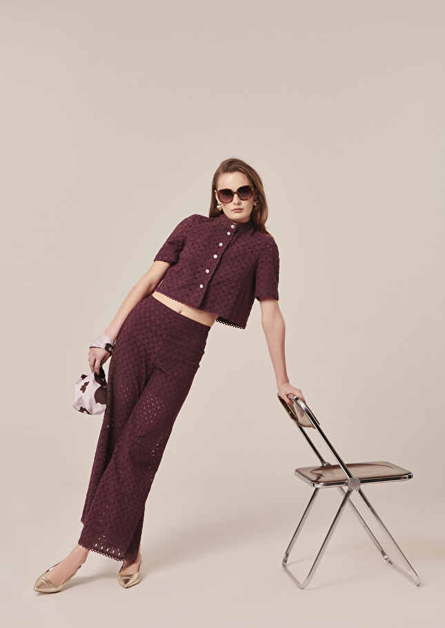 Pantalon Paquitamarron en broderie anglaise
