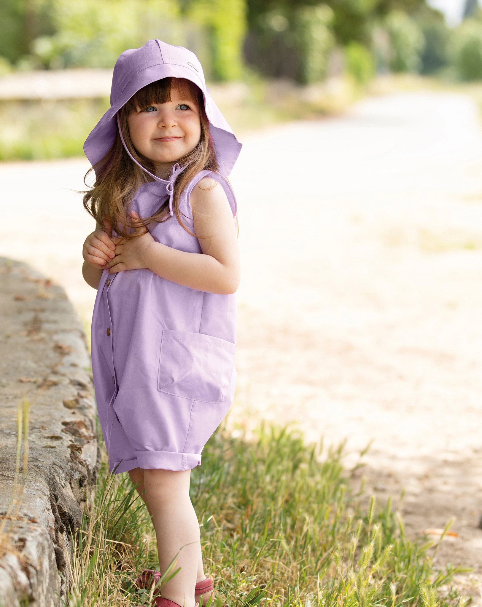 Sonnenhut HELGA MINI mit Nackenschutz in lavender